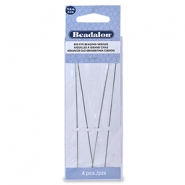 Beadalon Agujas de ojo grande para cuentas 11.6cm Plateado
