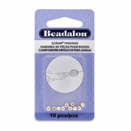 Componentes met&aacute;licos ovalados 3.5mm Plateado
