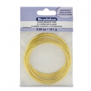 Alambre de memoria pulsera grande Dorado
