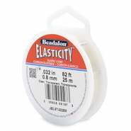 Hilo para enfilar elástico Beadalon 0.8mm 25 metro Transparente