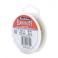 Hilo para enfilar elástico Beadalon 0.8mm 25 metro Oro satinado