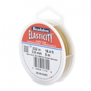 Hilo para enfilar elástico Beadalon 0.8mm 5 metro Oro satinado