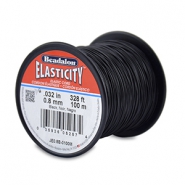 Hilo para enfilar elástico Beadalon 0.8mm 100 metro Negro