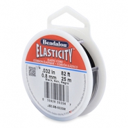 Hilo para enfilar elástico Beadalon 0.8mm 25 metro Negro