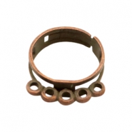 Fornituras met&aacute;licas TQ anillo ajustable con anillas cobre (sin n&iacute;quel)