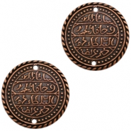 Colgante/entrepieza met&aacute;lico TQ moneda oriental 32mm cobre (sin n&iacute;quel)