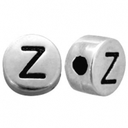 Abalorios letras metálicos Z plata vieja