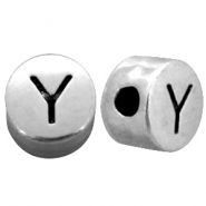 Abalorios letras metálicos Y plata vieja
