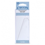 Aguja curva Beadalon 11.4cm Plateado