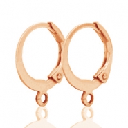 Cierre pendiente ballestilla con anilla 12mm Oro rosado