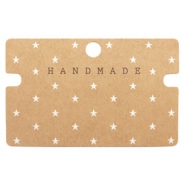 Tarjetas de joyer&iacute;a "Handmade" marr&oacute;n