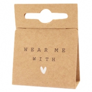 Tarjetas de joyería "Wear Me With ♥" marrón
