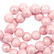 Abalorios de cerámica 6mm rosa