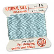 Hilo para enfilar seda natural Griffin Ø1.02mm Turqueza