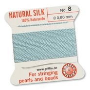 Hilo para enfilar seda natural Griffin Ø0.8mm Turqueza