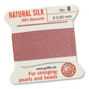 Hilo para enfilar seda natural Griffin Ø0.8mm Rosa oscuro
