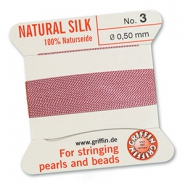 Hilo para enfilar seda natural Griffin Ø0.5mm Rosa oscuro