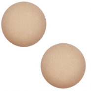 Cabuchón clásico Polaris Elements 12 mm mate taupe marrón