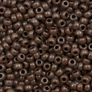 Miyuki Rocalla 8/0 Opaque chocolate brown 8-409