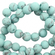 Piedras naturales Calcita mate con mármol look 8mm Azul turqueza claro