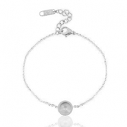 Pulseras Polaris acero para cabuch&oacute;n 7mm / Swarovski Elements 2088-SS34 Plateado