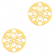 Colgante bohemio redondo 14mm oro