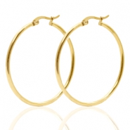 Pendientes Criolla Acero Inox 40mm Dorado