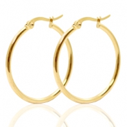 Pendientes Criolla Acero Inox 30mm Dorado