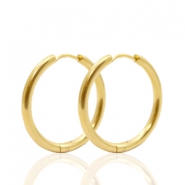Pendientes Criolla Acero Inox 25mm Dorado