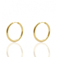 Pendientes Criolla Acero Inox 17mm Dorado