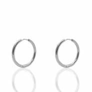 Pendientes Criolla Acero Inox 14mm Plateado