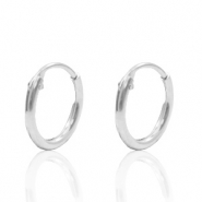 Plata 925 Fornituras pendiente criolla 10mm Plata