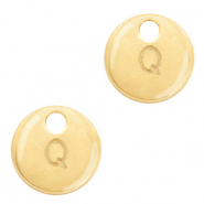 Colgantes met&aacute;licos Basic Quality letra Q Oro (sin n&iacute;quel)
