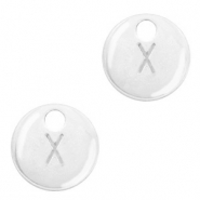 Colgantes metálicos Basic Quality letra X Plata vieja (sin níquel)