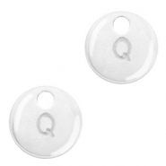 Colgantes metálicos Basic Quality letra Q Plata vieja (sin níquel)