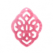 Colgantes de resina rombo barok Rosa meloso