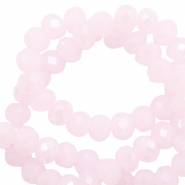 Abalorios faceteados 4x3 mm disco Rosa claro orqu&iacute;dea-cubierta pearl shine