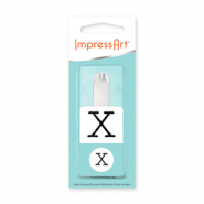 ImpressArt Monogram sello con letra may&uacute;scula X 10mm Plateado