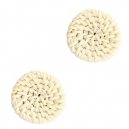 Colgantes de ratán 20mm Beige natural