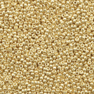 Rocallas Miyuki 15/0 Duracoat galvanized champagne gold 15-4204