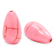 Abalorios de cerámica gota Rosa