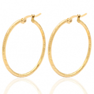 Pendientes Acero Inox Criolla 33mm Dorado
