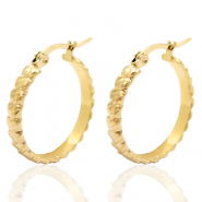 Pendientes Acero Inox Criolla 25mm Dorado