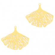 Colgantes bohemios hoja Ginkgo Oro (sin níquel)