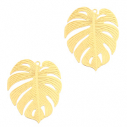 Colgantes bohemios hoja tropical Oro (sin níquel)