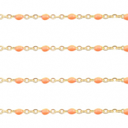 Fornituras Acero Inox cadena jasseron 1mm Naranja-dorado