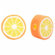 Abalorios pol&iacute;mero naranja Naranja ne&oacute;n