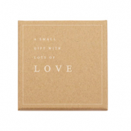 Cajitas de joyer&iacute;a (regalo) 'A small gift with lots of LOVE' Marr&oacute;n