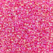 Rocallas Miyuki 11/0 Hot pink lined crystal ab 11-355
