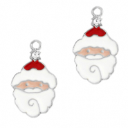 Colgantes metálicos Basic Quality Papá Noel Plateado-blanco